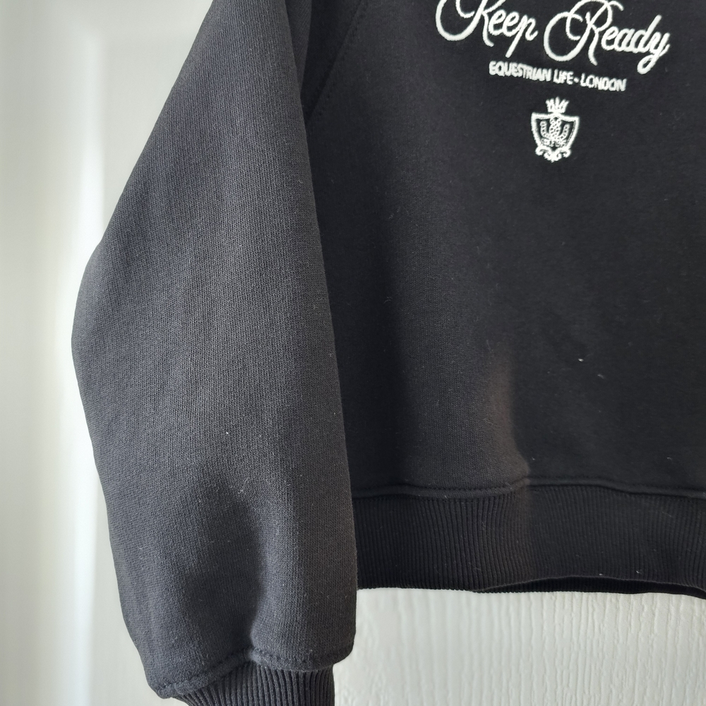Zara Black Kids Sweater with White Embroidery - Picture 2 of 6